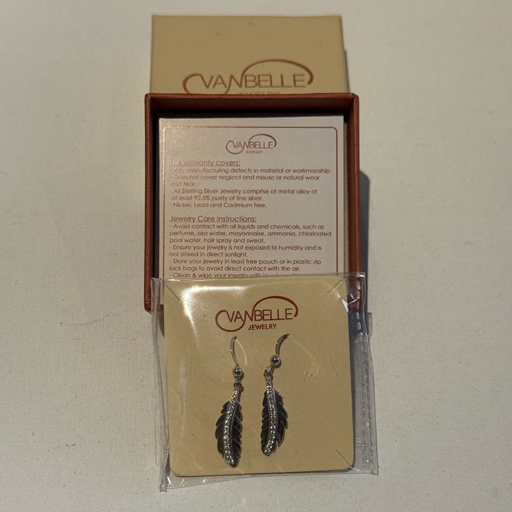 NEW Silver Feather Earrings